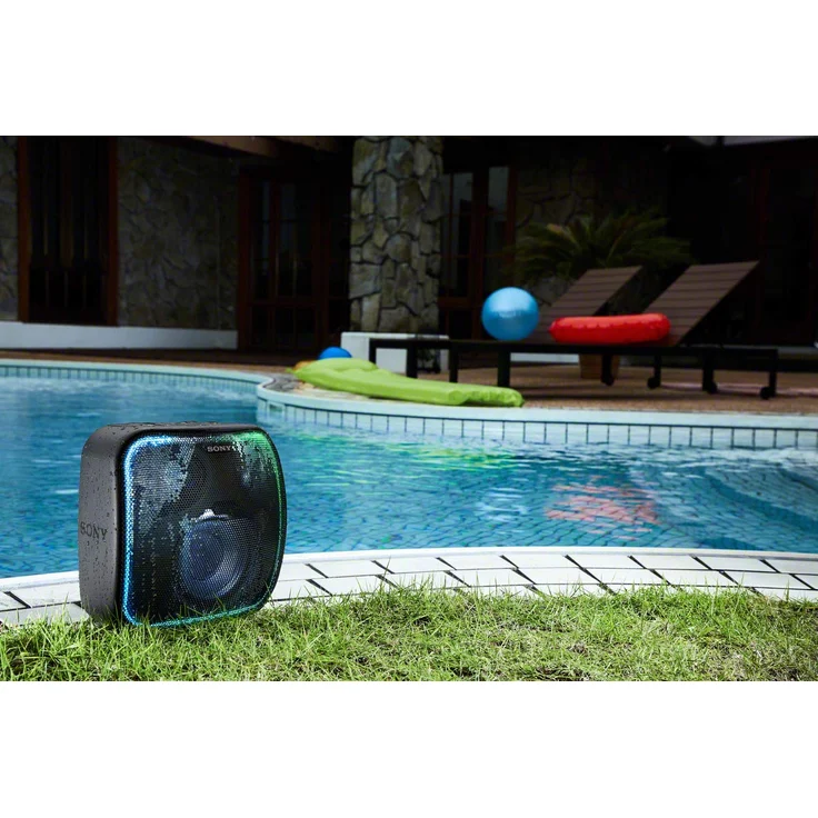 Sony SRS-XB501G Bluetooth-Lautsprecher mit Lichteffekten, Subwoofer, Mikrofon, wasserdicht, schwarz – Bild 15