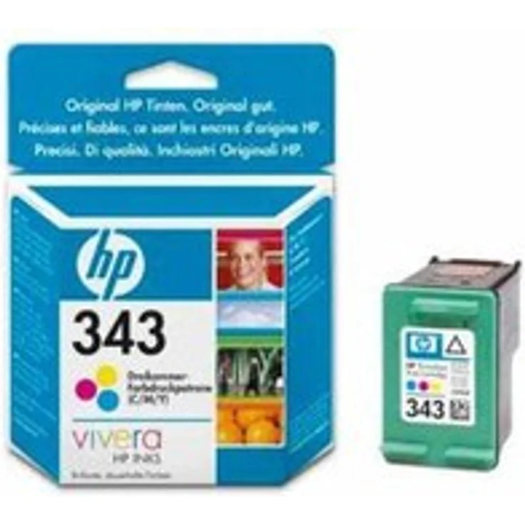 HP 343 Cyan/Magenta/Gelb Original Tintenpatrone (C8766EE) – Bild 1