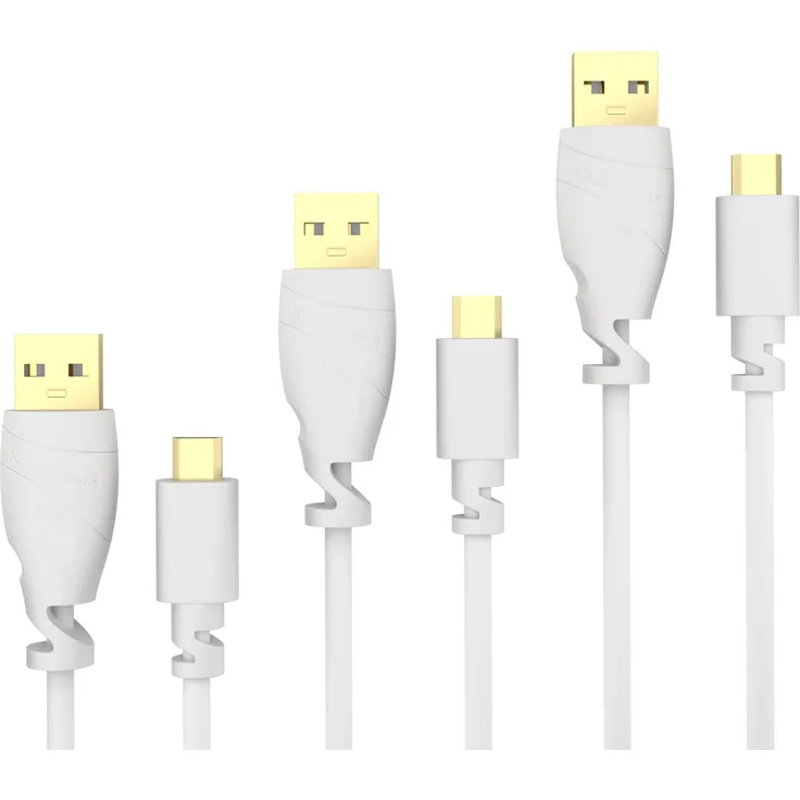 KabelDirekt - Micro USB Kabel - 3X 1,5m - (USB 2.0, Ladekabel, Datenkabel, weiß) - TOP Series