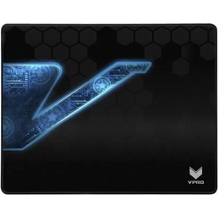 Rapoo VPRO V1000 Gaming-Mauspad für Apple, Microsoft, Poly-Fibre-Oberfläche für optimale Maussteuerung, schwarz