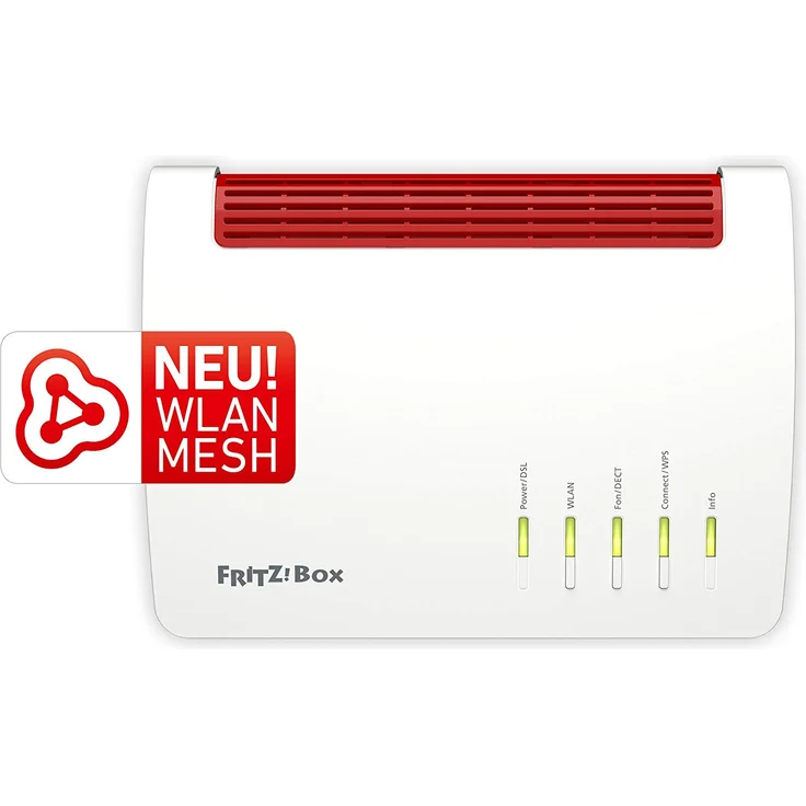 AVM FRITZ!Box 7590 WLAN AC+N Router (DSL-VDSL,1.733 Mbit/s (5GHz) & 800 Mbit/s (2,4 GHz), bis zu 300 Mbit/s mit VDSL-Supervectoring 35b, WLAN Mesh, DECT-Basis, Media Server, geeignet für Deutschland) – Bild 4