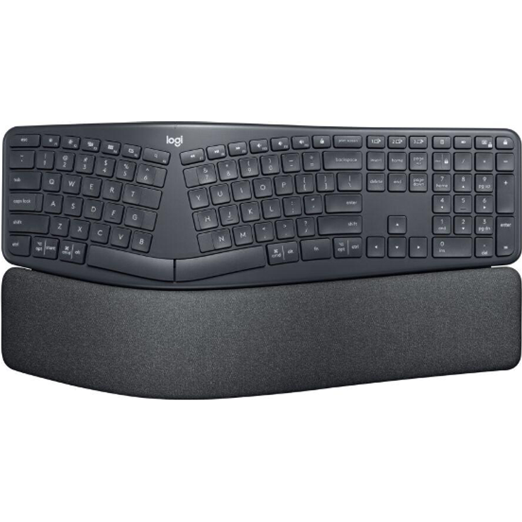 Logitech ERGO K860 - Tastatur - kabellos - 2.4 GHz, Bluetooth 5.0 - QWERTZ - Deutsch (920-009167)