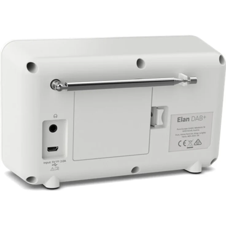 Pure ELAN DAB+ tragbares DAB+ Radio mit Bluetooth 5.0 (DAB/DAB+ und UKW Radio, TFT Farbdisplay, 20 Senderspeicher, Preset-Tasten, 3.5mm Klinkenstecker, Batteriebetrieb möglich, USB), Stone Grey, grau – Bild 2