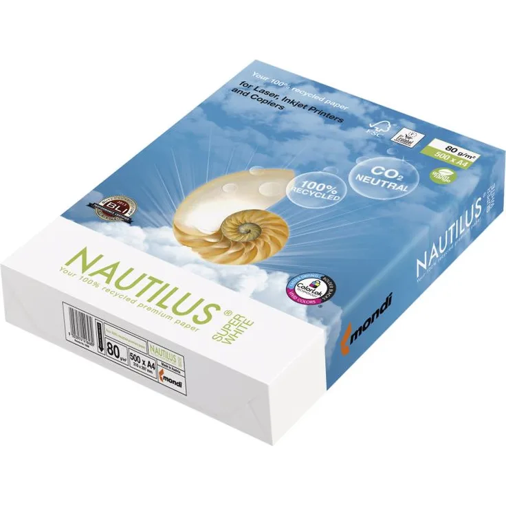 Nautilus, Kopierpapier 80 g/m², A4, weiß, 500 Blatt