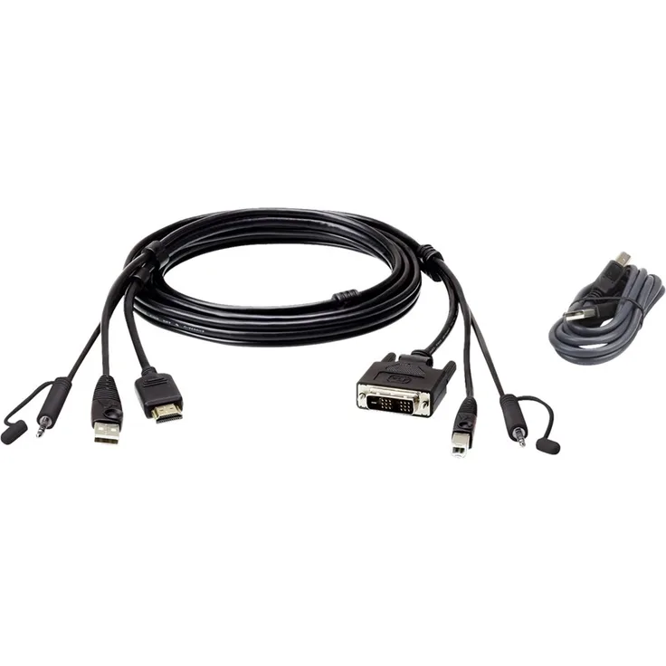 ATEN 2L-7D02DHX2, USB HDMI auf DVI-D Secure, KVM Kabel Set, Kabel Kit zum Anschluß an DVI KVM