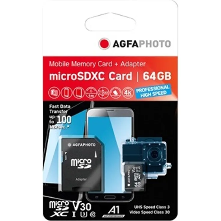 Agfa Micro SDXC Class 10 Speicherkarte microSDXC