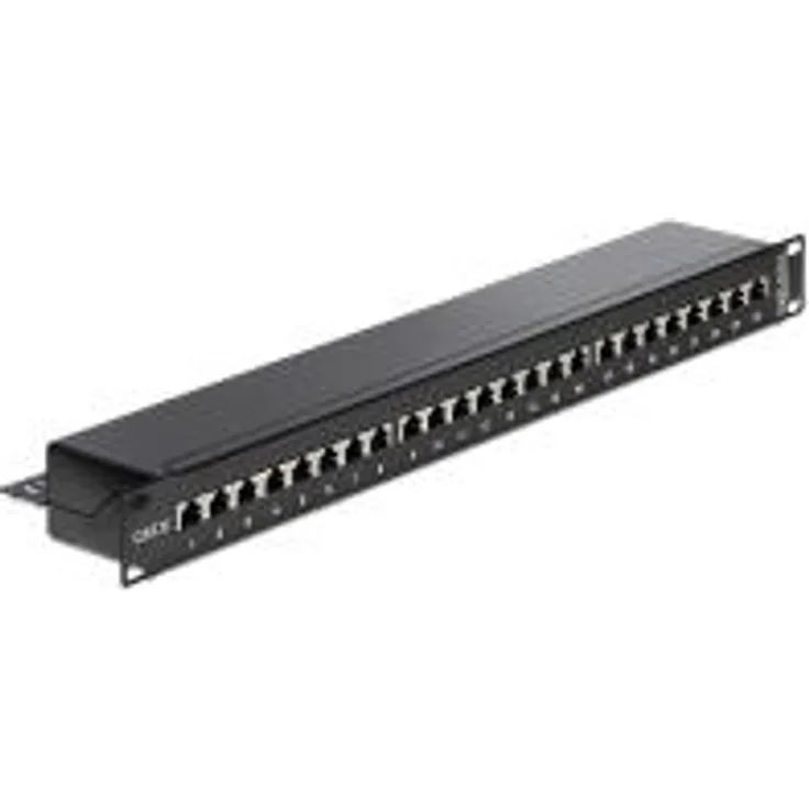 DeLOCK - Patch Panel - RJ-45 X 24 - Schwarz - 1U (43298)