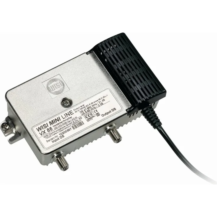 WISI 16345 VX 86 Hausanschlussverstärker, 21 dB silber