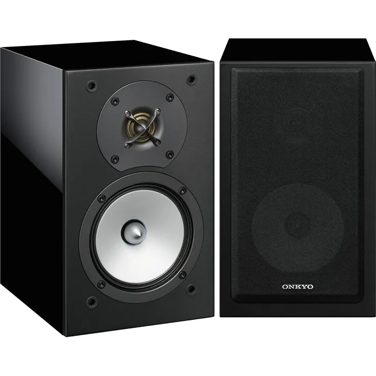 Onkyo D-175B Zweiwege-Bassreflex-Lautsprecher (120 Watt, detailreicher Sound mit kräftigem Bass bei 65 Hz-100 kHz Frequenzbereich, für Heimkino, HiFi Anlage, Wohnzimmer) Schwarz Kompakt-Lautsprecher - 120 Watt - schwarz