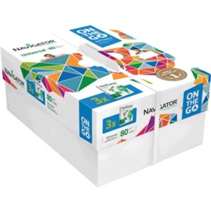 NAVIGATOR nhg0800002 Universal Papier A4, 80 g-qm, 110 µm, 3 Stück, weiß – Bild 1