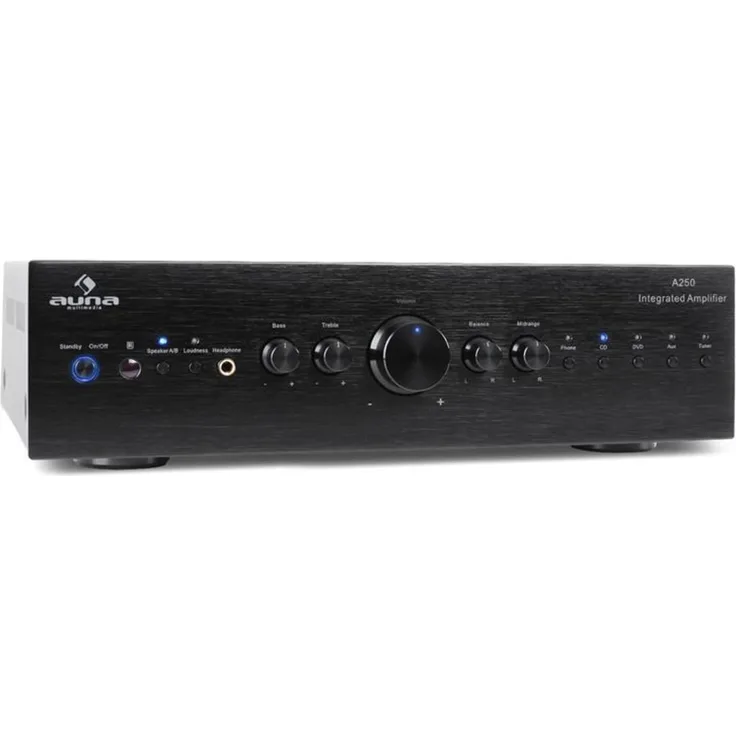 CD708 HiFi-Stereo-Verstärker AUX schwarz 600W Schwarz
