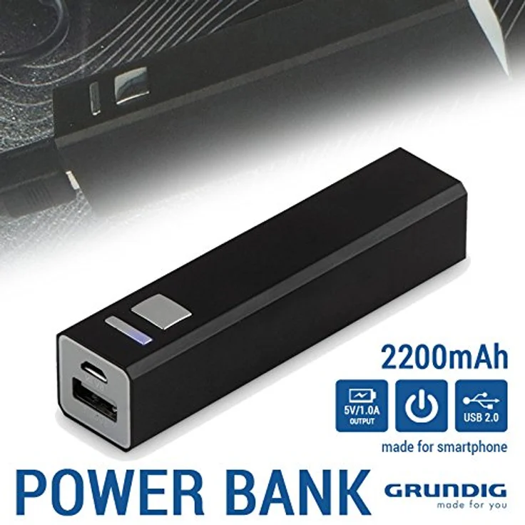 Grundig 871125286336 Powerbank 2200mAh schwarz