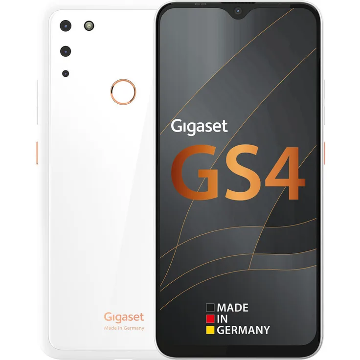 Gigaset GS4 Smartphone 16cm (6,3 Zoll) LC-Display, 64GB interner Speicher, 4GB RAM, Dual-SIM, Android, Weiß