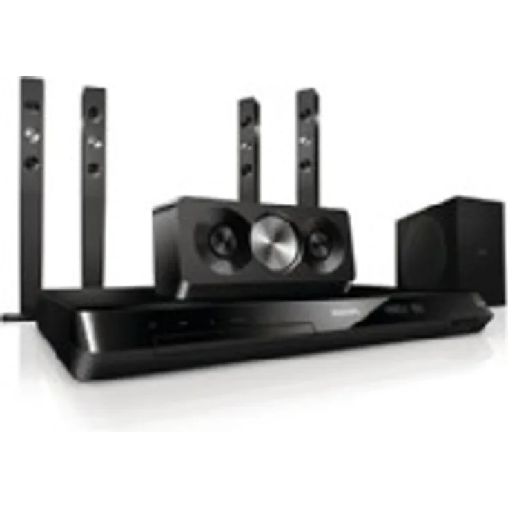 Philips HTS5593/12 5.1-Surround-Sound-System, 1000 Watt (RMS), schwarz