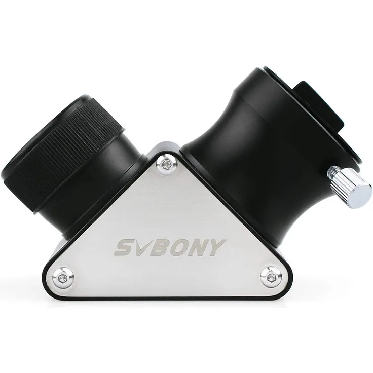 SVBONY 3,8 cm (1,25 Zoll) 90° vollbeschichtetes Prisma Astronomisches Teleskop 31,7 mm Zenith Diagonal-Spiegel für Refraktor und Cassegrain-Teleskope, Fully-Metal, 1.25 inch