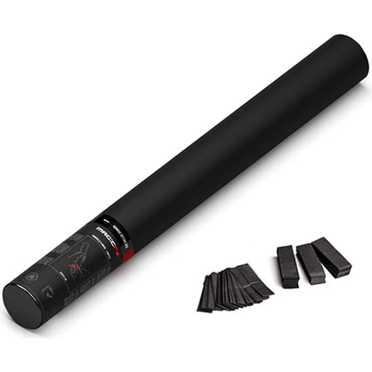 Magic FX Handbetriebene Konfettikanone 50cm - Schwarz