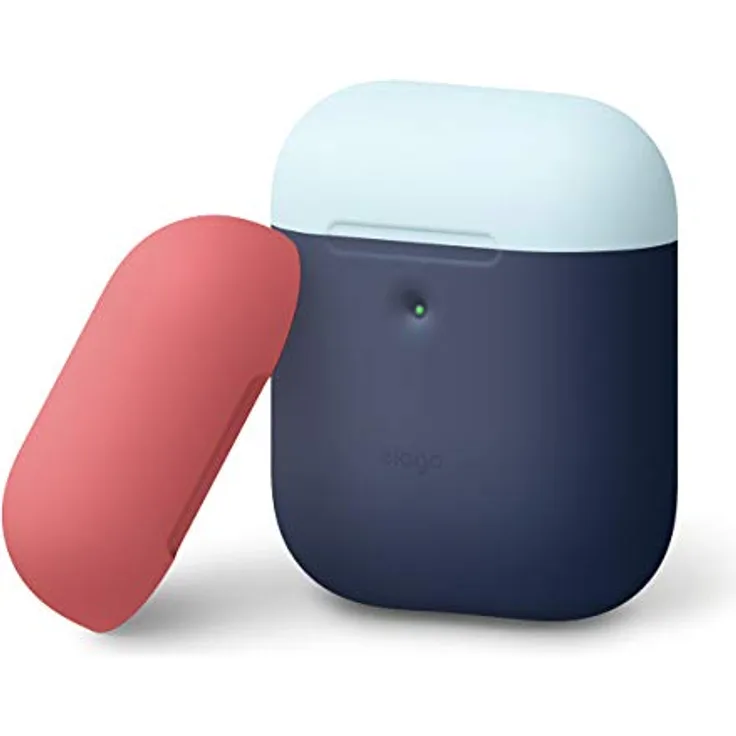 ELAGO AirPod Silikon Duo Case Indigo Italienische Rose Pastelblau (EAP2DO-JIN-PBLIR)