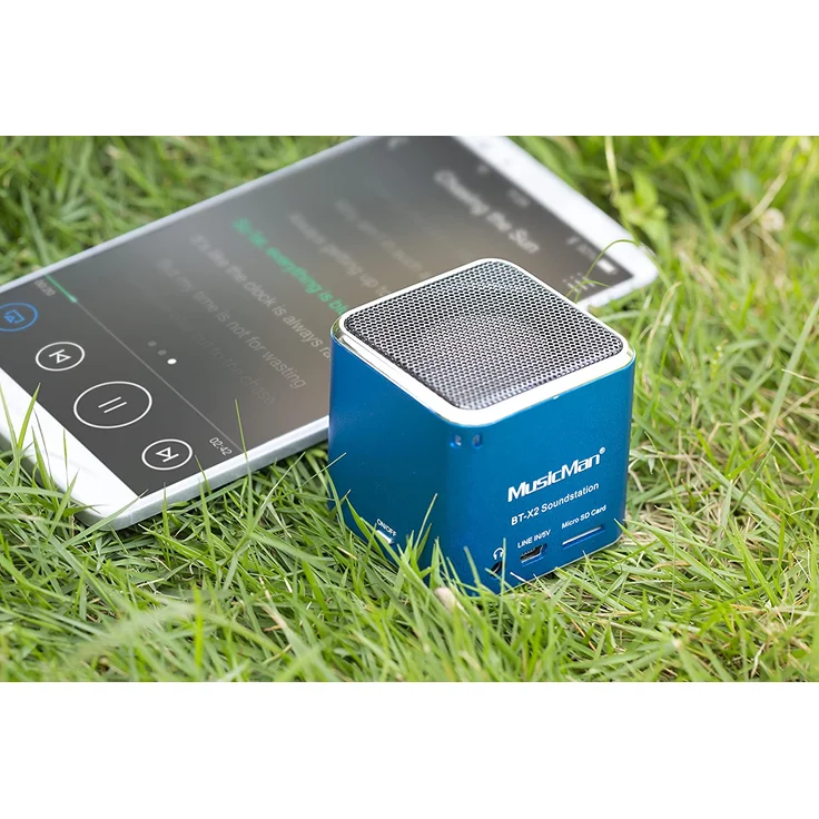 Technaxx MusicMan mini Wireless Soundstation BT-X2 Bluetooth-Lautsprecher mit Kartenleser, blau – Bild 7
