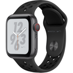Apple Watch Series 4 Nike+ GPS + Cellular Aluminium 40mm Sportarmband Space Grau/Schwarz Smartwatch