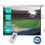 CCLIFE Beamer Leinwand elektrisch Motor Projektionsleinwand heimkino rolloleinwand