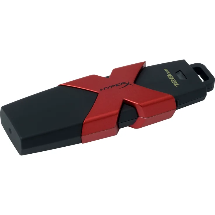 Kingston HyperX Savage HXS3-128GB USB-Stick USB 3.0 (bis zu 350MB-Sek R, 250MB-Sek W) schwarz-rot