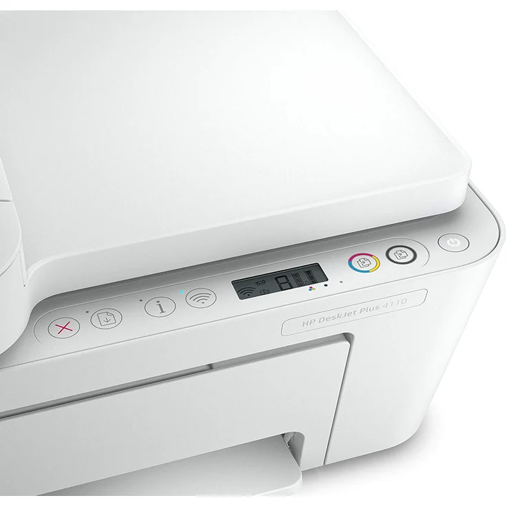 HP DeskJet Plus 4110 (4-in-1) Multifunktionsdrucker - Farbe, Druckgeschwindigkeit: 8,5 s/w, 5,5 Farbe, Auflösung: 1200 x 1200, USB, WLAN, AirPrint, Mobile Print (7FS81B) – Bild 2