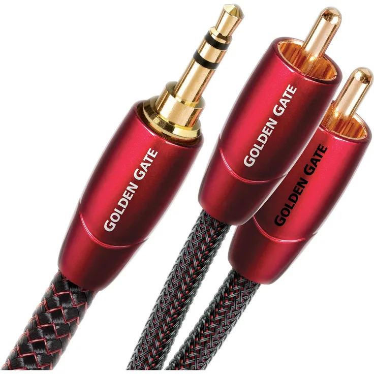 AudioQuest 1,5 m Golden Gate 3,5 mm - 2 x RCA Audiokabel 1,5 m 3,5 mm schwarz - Audiokabel (3,5 mm, 2 x RCA, Kupfer, 1,5 m, schwarz)