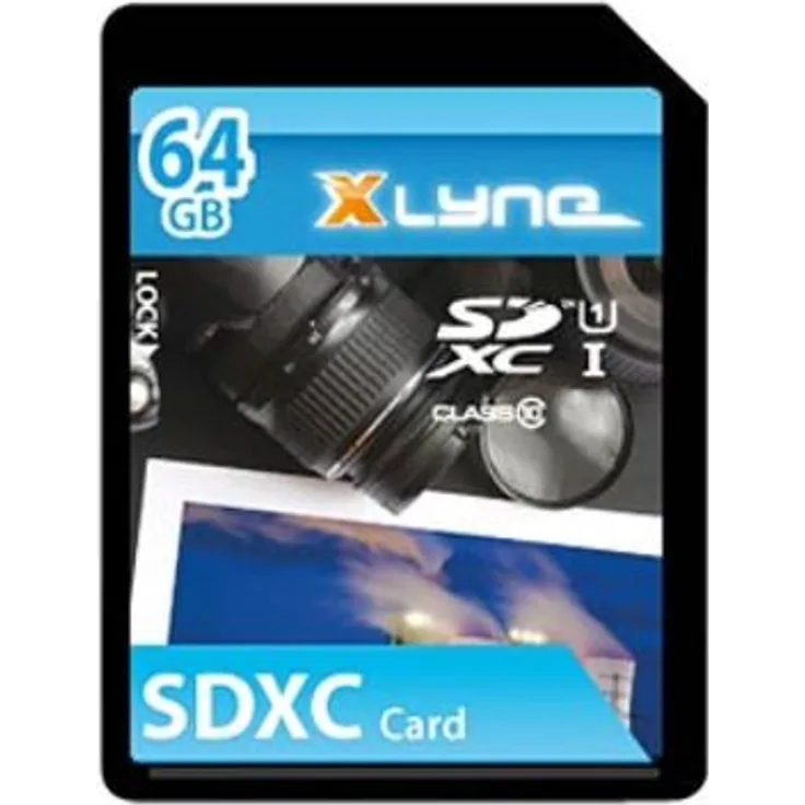 XLYNE SDXC-Speicherkarte 64 GBClass 10SD-Karte, Flash MemoryIdeal für Fotos-Videos-Audio-Smartphones