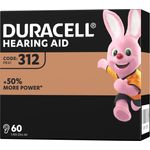 Duracell Hörgerätebatterien Größe 312, 60er Pack