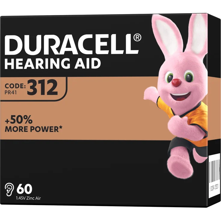 Duracell Hörgerätebatterien Größe 312, 60er Pack – Bild 1