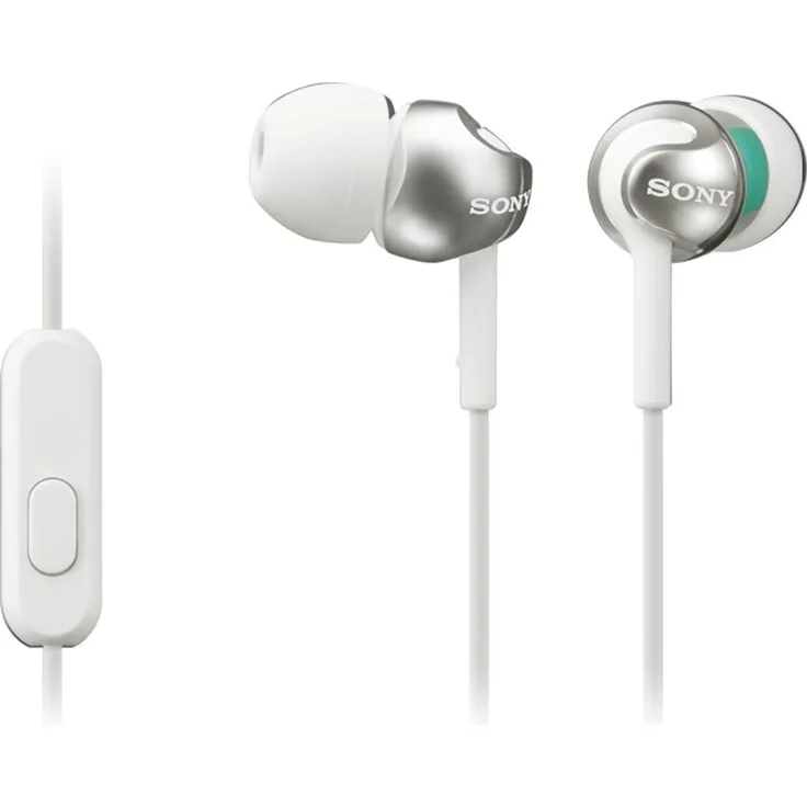 Sony MDR-EX110APW In-Ear Kopfhörer mit Mikrofon, weiß