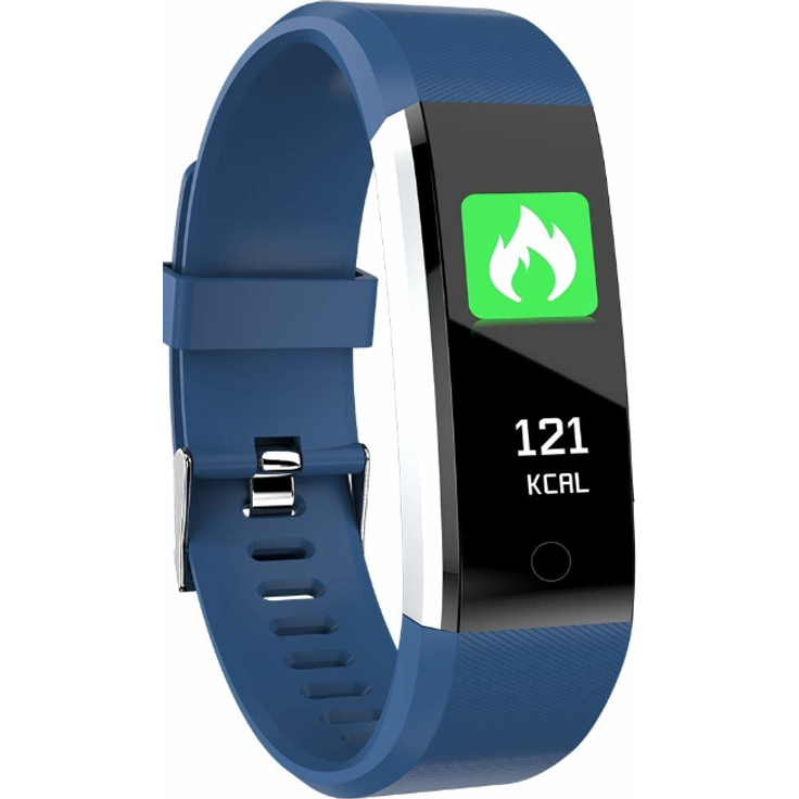 Denver BFH-16 Fitness-Tracker Unisex, Einheitsgröße, Schwarz/Blau