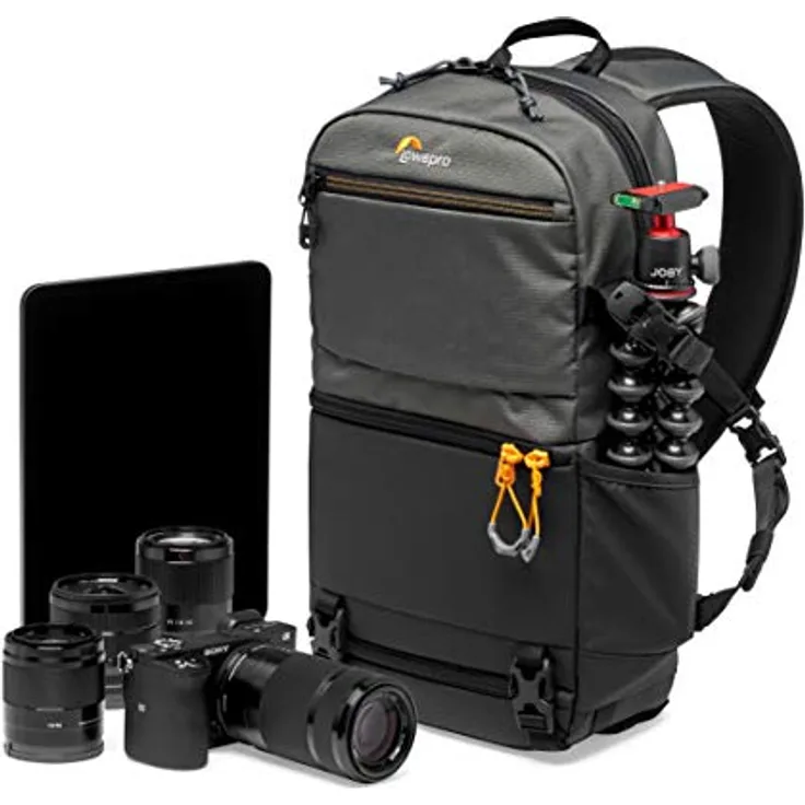 Lowepro Slingshot SL 250 AW III Kamerarucksack - Kameratasche - Fototasche für spiegellose und DSLR-Kameras, Fach für 10-Zoll-Tablet, für Sony A7, iPad, Surface Pro, 300D Ripstop, Grau