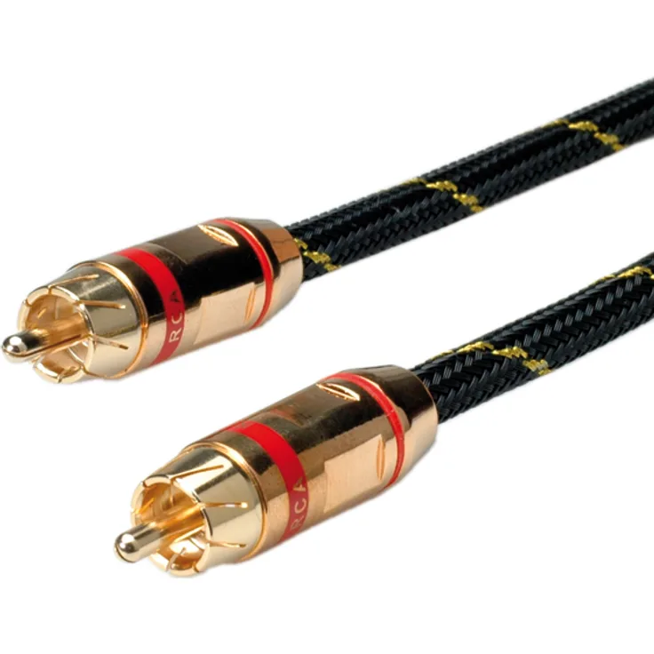 ROLINE Gold Cinch Kabel, Simplex I St - St, Rot, 2,5 m