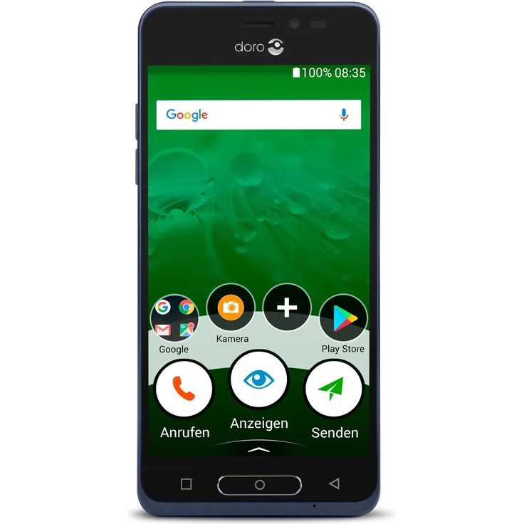 Doro 8035 Senioren-Smartphone 12,7cm Pixel (5 Zoll) Farbdisplay, 5MP Kamera, 16GB Speicher, Dunkelblau – Bild 1