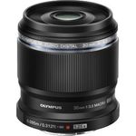 Olympus M. Zuiko Digital ED 30mm F3.5 Macro-Objektiv, geeignet für alle MFT-Kameras (Olympus OM-D & PEN Modelle, Panasonic G-Serie), schwarz