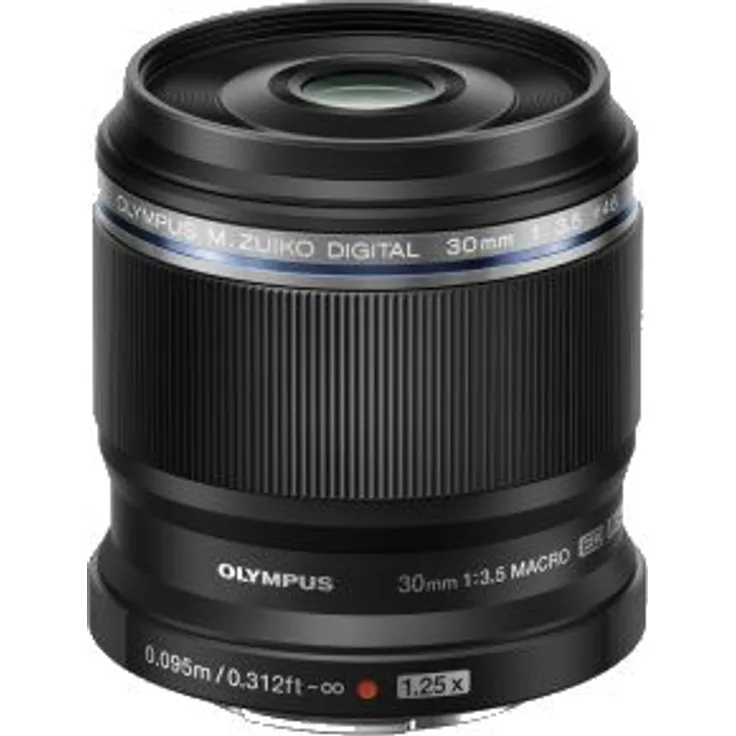 Olympus M. Zuiko Digital ED 30mm F3.5 Macro-Objektiv, geeignet für alle MFT-Kameras (Olympus OM-D & PEN Modelle, Panasonic G-Serie), schwarz