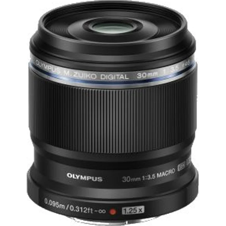 Olympus M. Zuiko Digital ED 30mm F3.5 Macro-Objektiv, geeignet für alle MFT-Kameras (Olympus OM-D & PEN Modelle, Panasonic G-Serie), schwarz – Bild 1