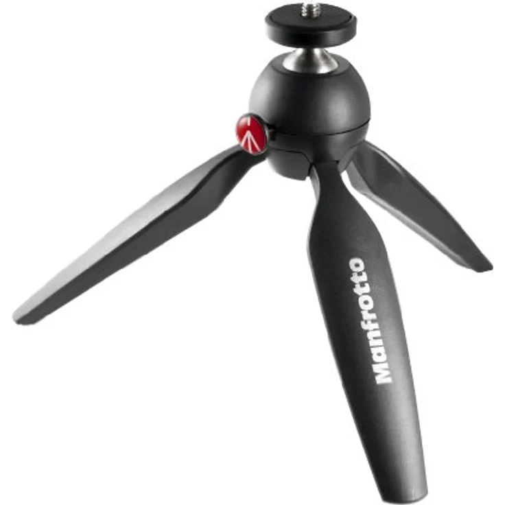 Manfrotto PIXI Tischstativ (Mini Stataiv, für Compact System Kamera un Spiegellos bis 1Kg, Handgriff für Videos, MTPIXI-B) – Bild 1