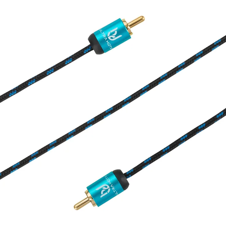 Ultra HDTV Premium RCA Subwooferkabel, 1x Cinch RCA auf Cinch RCA Audiokabel 10 Meter