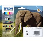 Epson Original 24XL Tinte Elefant (XP-750 XP-850 XP-950 XP-55 XP-760 XP-860 XP-960 XP-970) Multipack 6-farbig
