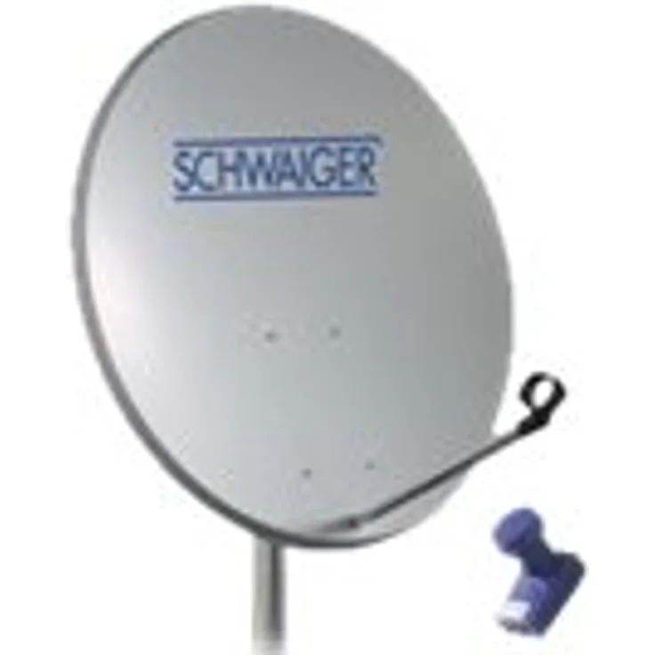Schwaiger SPI994011 Stahl-Spiegel-Set 80 cm 4 TN mit Quattro-Switch-LNB