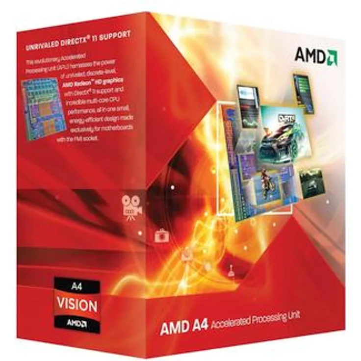 AMD A4-Series A4-3400, 2 Kerne (2 Threads), 2,7 - 2,7 GHz, Boxed (AD3400OJGXBOX)