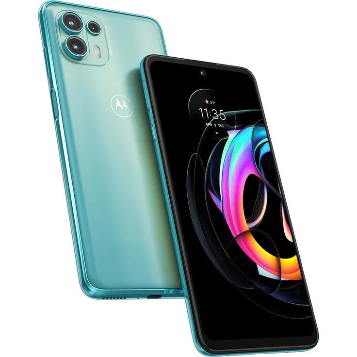Motorola Edge 20 Lite Smartphone 17,02cm (6,7 Zoll) OLED-Display, 128GB interner Speicher, 8GB RAM, Dual-SIM, Android 11, Lagoon Green – Bild 1