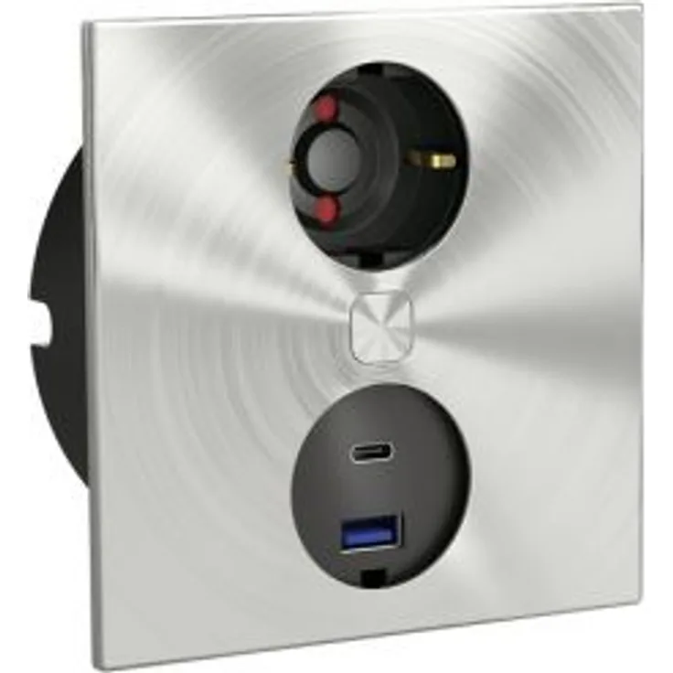 Duplex E Steckdosenelement mit Doppel USB-Charger / USB-A / USB-C / Einbausteckdose