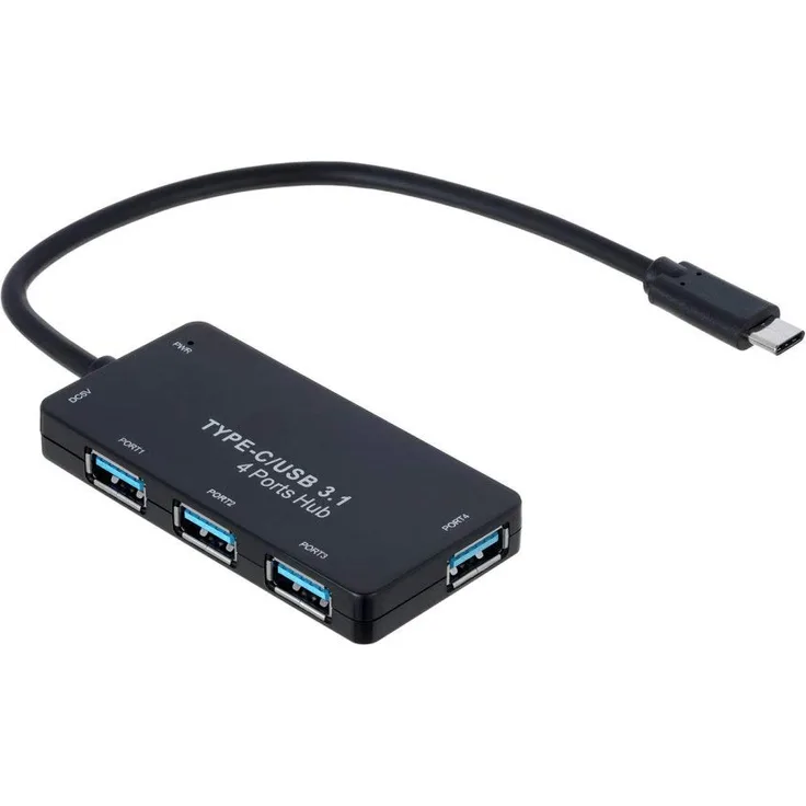 AKYGA AK-AD-52 4 Ports USB 3.0 Hub activ USB A 3.0 Stecker 20cm Adapter Splitter
