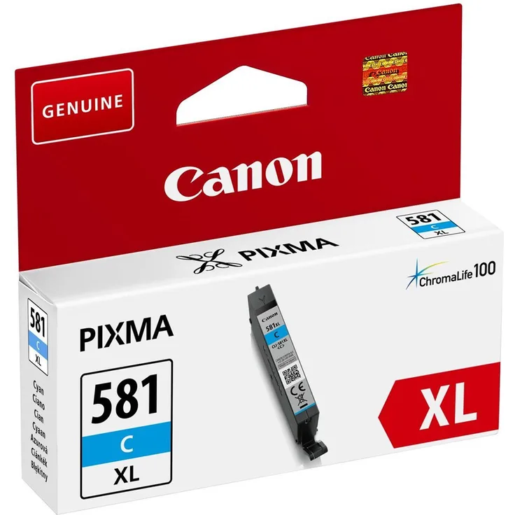 Canon CLI-581 XL CY original Tintenpatrone Cyan für Pixma Inkjet Drucker TR7550-PIXMA TR8550-PIXMA TS6150-PIXMA TS6151-PIXMA TS8150-PIXMA TS8151-PIXMA TS8152-PIXMA TS9150-PIXMA TS9155-PIXMA