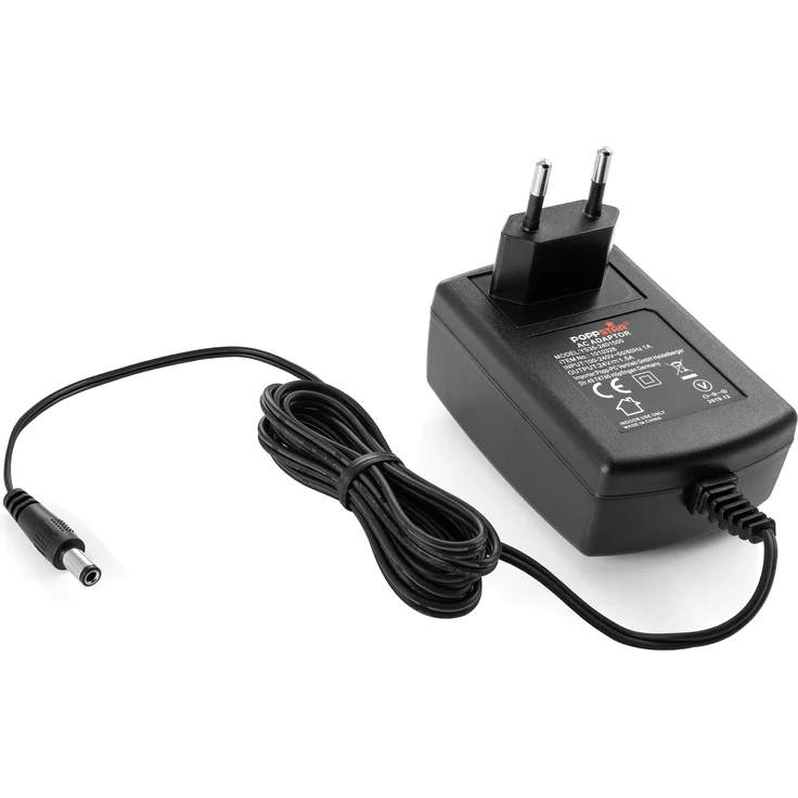 Poppstar AC DC Universal Netzteil 24V 1,5A (1500mA, 5,5-2,5mm), 150cm