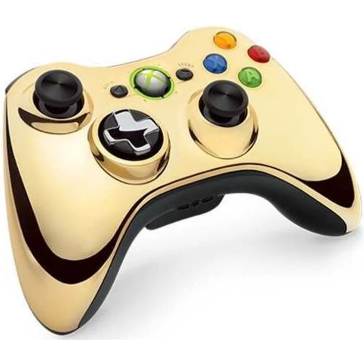 Microsoft Xbox 360 Wireless Controller chrome gold – Bild 1