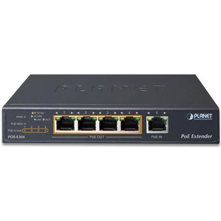 PLANET 1-Port Ultra PoE to 4-Port 802.3af-at Gigabit PoE